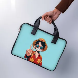 luffy on vacation Laptop Sleeve With Handle