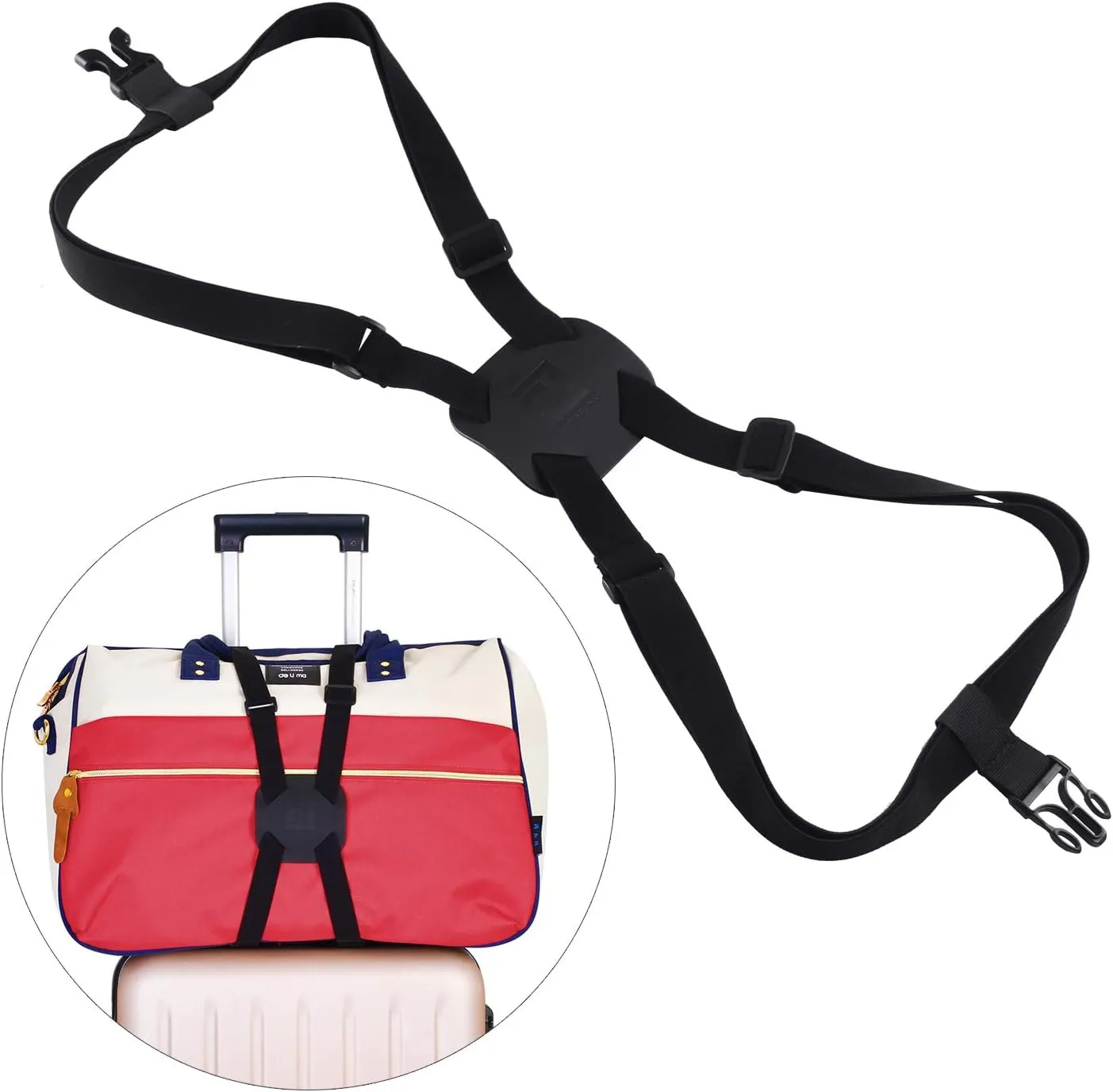 Luggage Straps Bag Bungees for Add a Bag Easy to Travel Suitcase Elastic Strap Belt