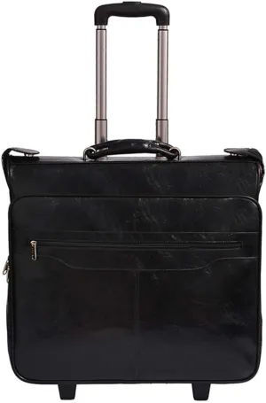 Luggage Wheeled Travel Duffel Bag, Leather Trolley Bag, Waterproof Duffle Bags for Men, Large-Capacity Travel Garment Bags, Best Weekend Bag
