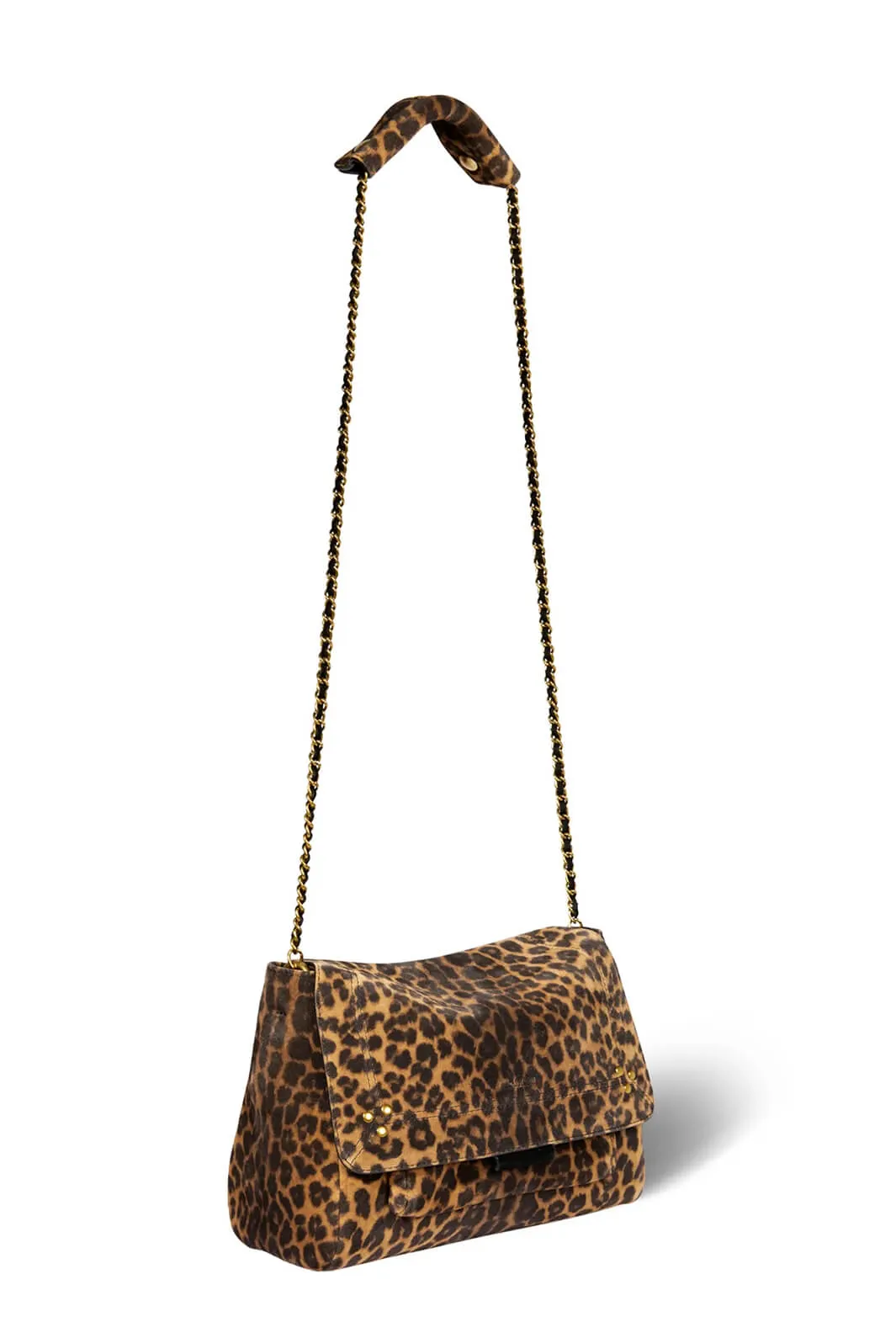 Lulu M Léopard chamois split suede
