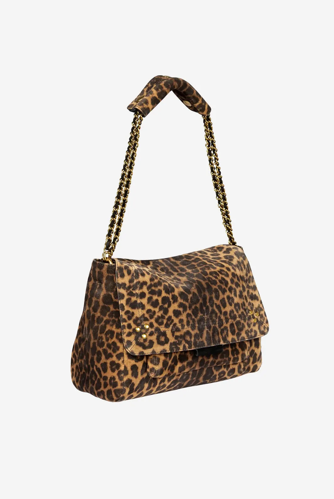 Lulu M Léopard chamois split suede