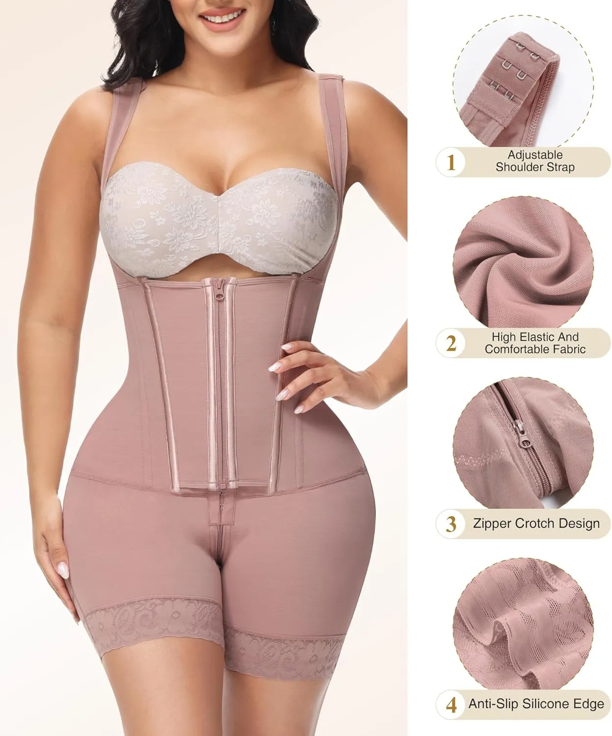 M MYODRESS Fajas Colombianas Moldeadoras Shapewear Tummy Control Body Shaper Girdles Post Surgery Compression Garment
