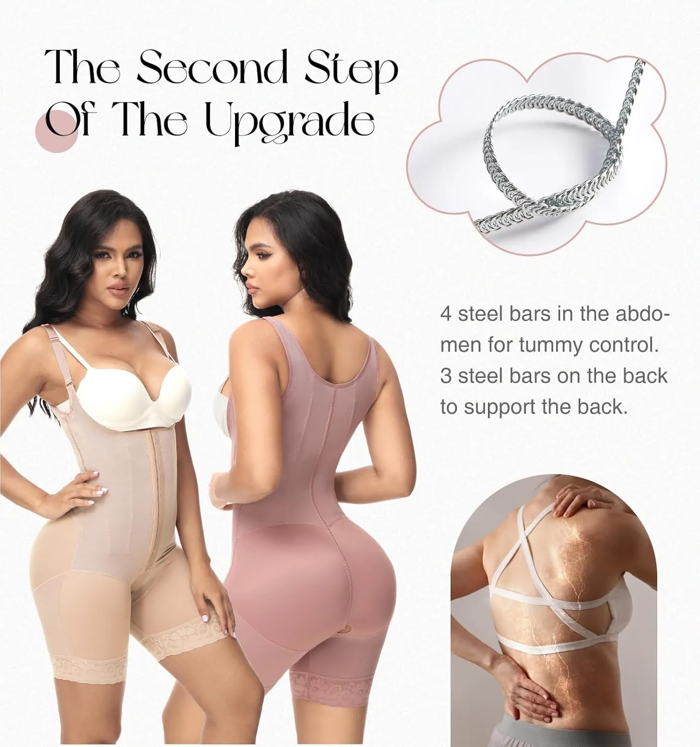 M MYODRESS Shapewear Tummy Control Fajas Colombianas Moldeadoras Girdles Body Shaper Butt Lift Tummy Tuck Compression Garment