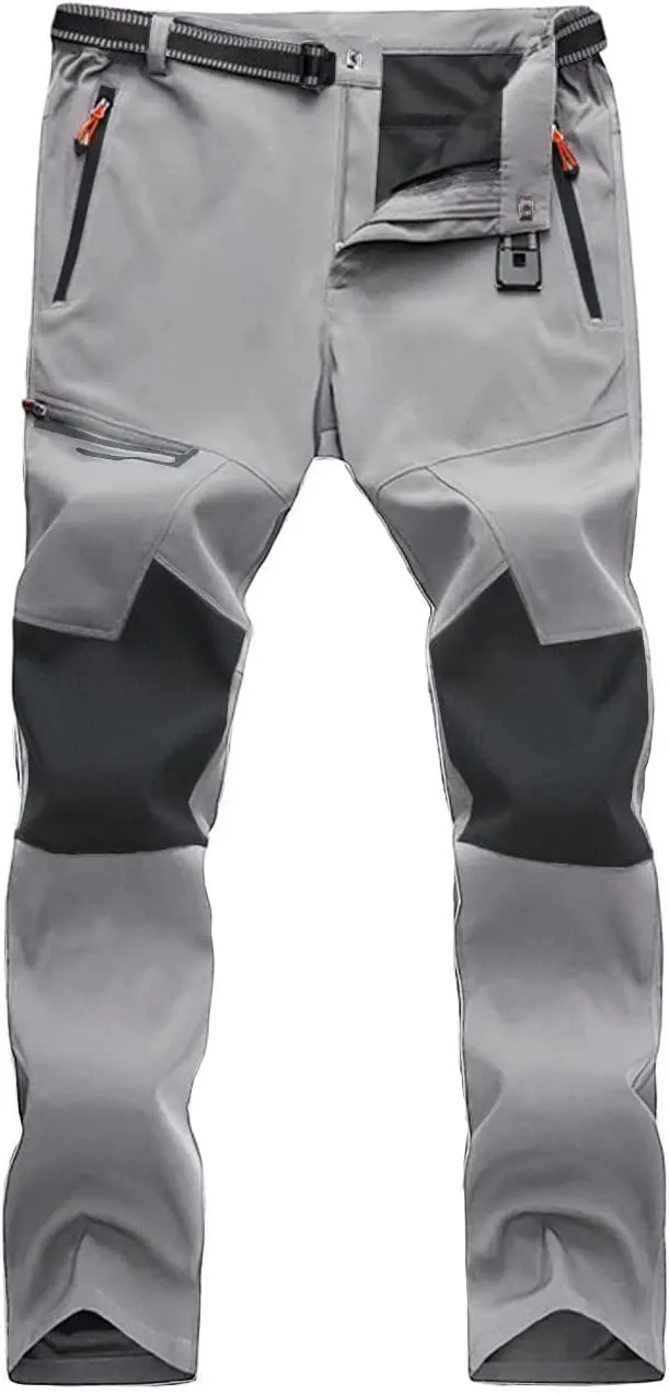 MAGCOMSEN Men's Hiking Pants Quick-Dry Water Resistant Lightweight Work Outdoor Pants with Zipper Pockets