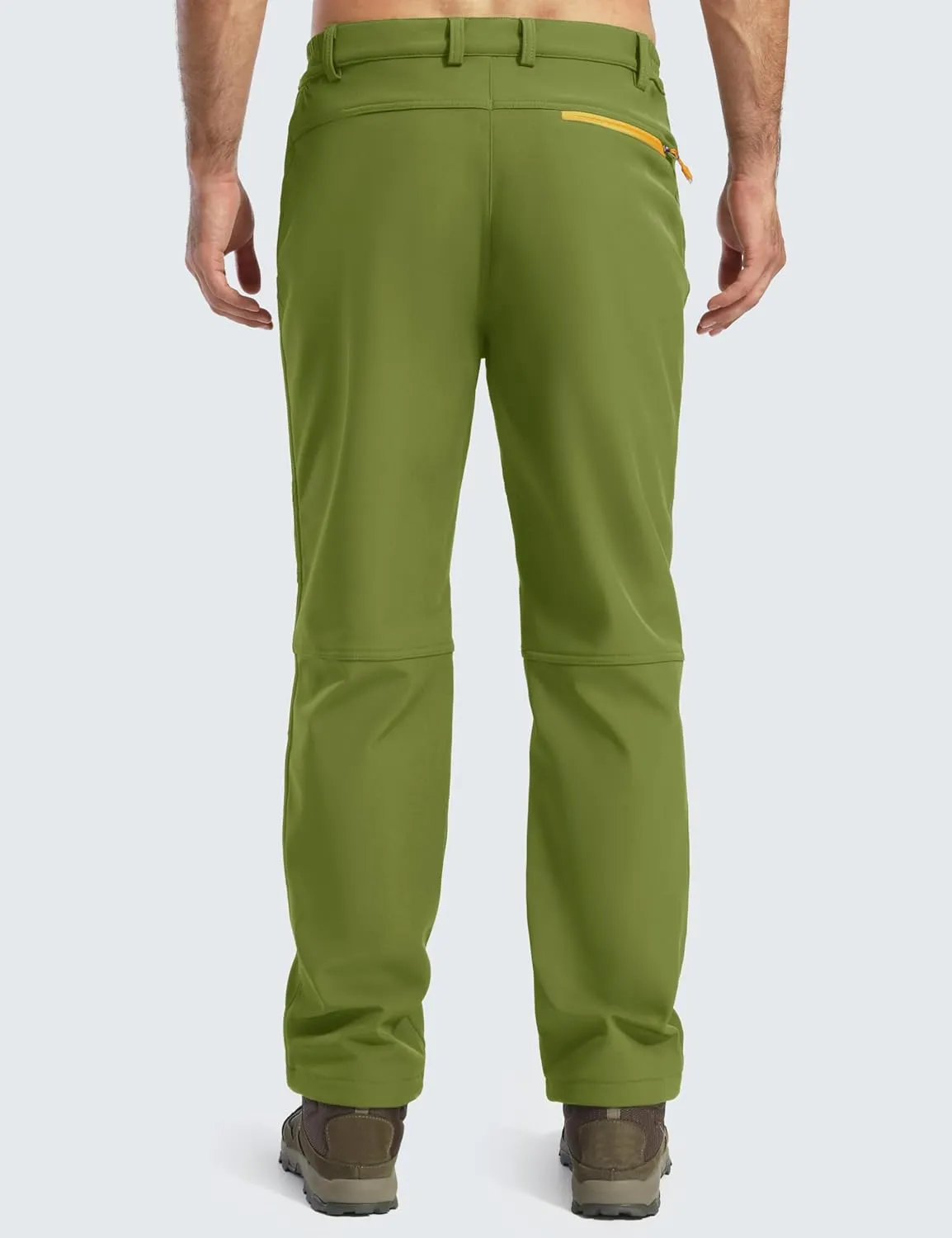 MAGCOMSEN Winter Pants for Men Snow Ski Pants Fleece Lined Water Resistant Softshell Hiking Pants 4 Pockets