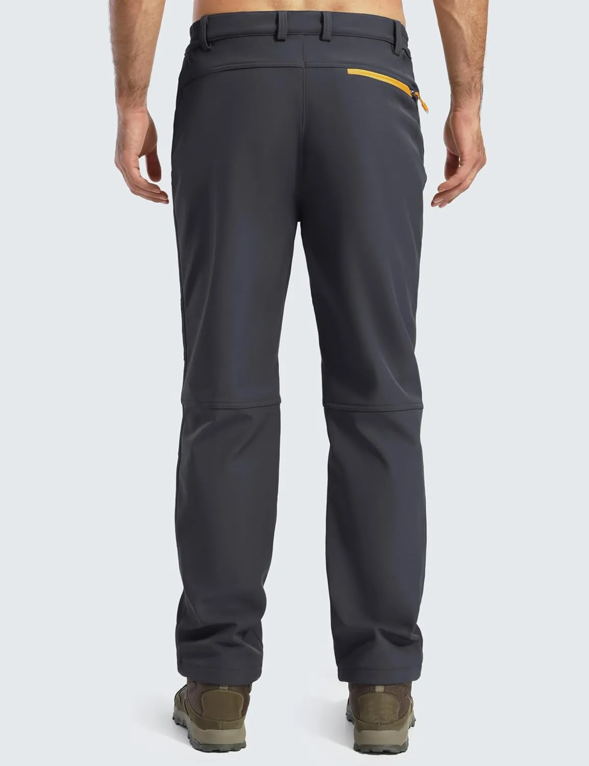 MAGCOMSEN Winter Pants for Men Snow Ski Pants Fleece Lined Water Resistant Softshell Hiking Pants 4 Pockets