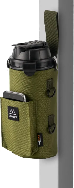 Magnetic Water Bottle Holder - Built-in Magnet for Easy Attachment to Exercise Equipment - Multi-Purpose - with Sling - Waterproof - Cordura Used Durability