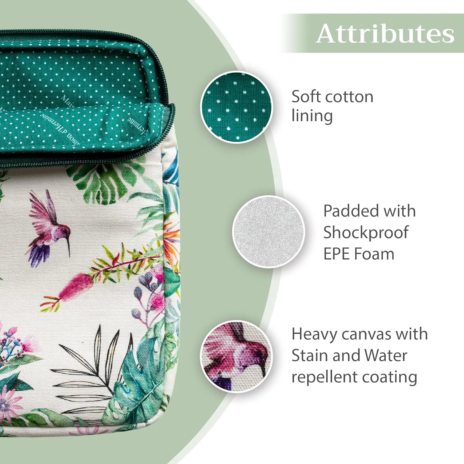 Maison d'Hermine Laptop Sleeve Stain and water repellent Cotton canvas