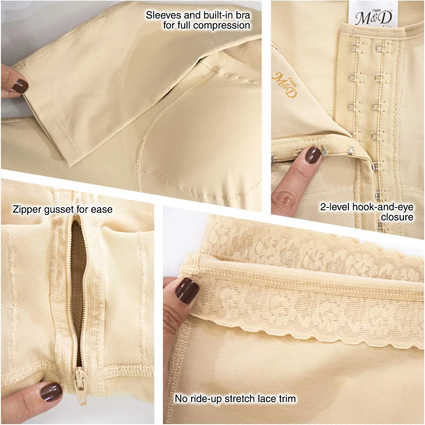 M&D Fajas Colombianas Post Surgery Tummy Tuck Compression Garment for Women BBL Faja