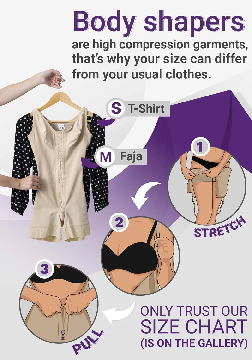 M&D Fajas Colombianas Post Surgery Tummy Tuck Compression Garment for Women BBL Faja