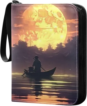 Man Fishing Card Binder, 400 Pockets Card Holder with 50 Sleeves, Sturdy Card Holder Folders for Game Cards & Sports Cards