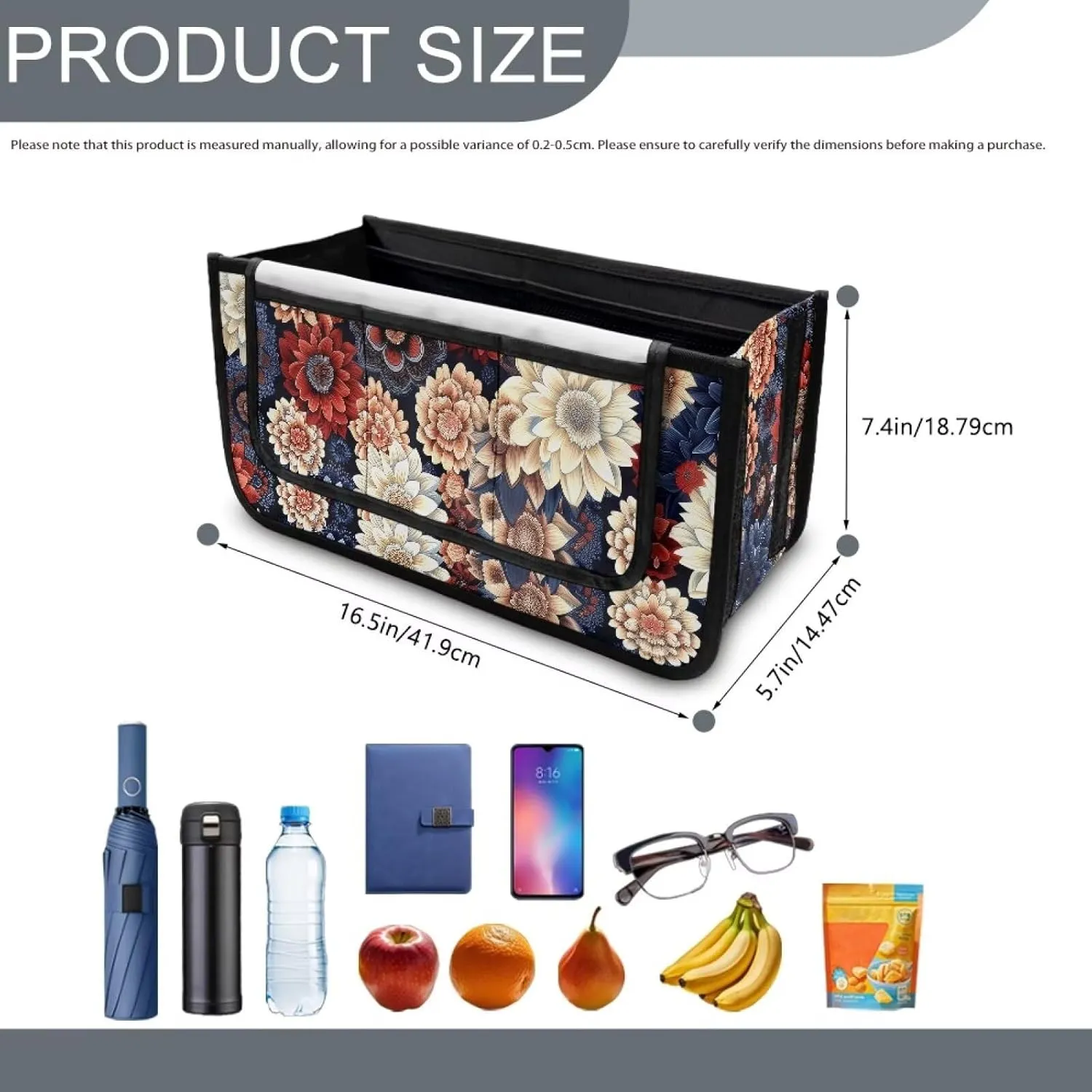 Mandala Floral Walker Basket Walker Accessories Walker Bags for Folding Walker for Four Wheel Rollator Seniors Accessory Attachment for Folding