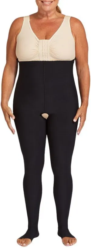 Marena LGLFW Women’s Lipedema Post-Surgical Girdle with FlexFit Comfort Ankle, 17-20 mmHg Compression, 14W-28W