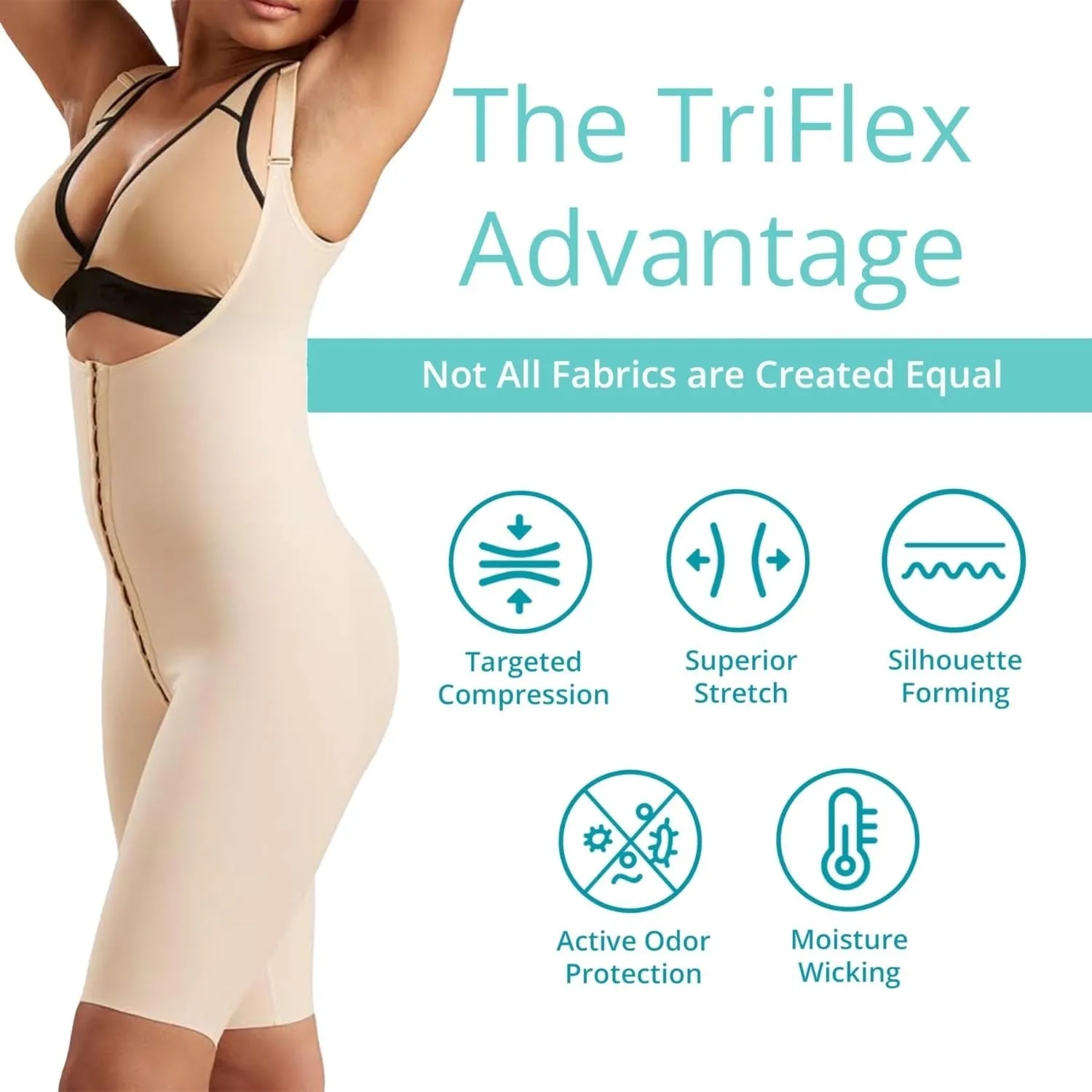 MARENA SFBHS Women’s Girdle with High Back, Short-Length - Post-surgical Shapewear Support