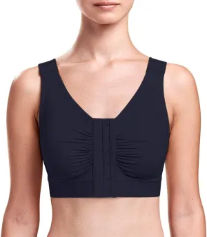 MARENA Women’s Flexfit Shirred Front Bra - Breast Augmentation Bra Post Surgery