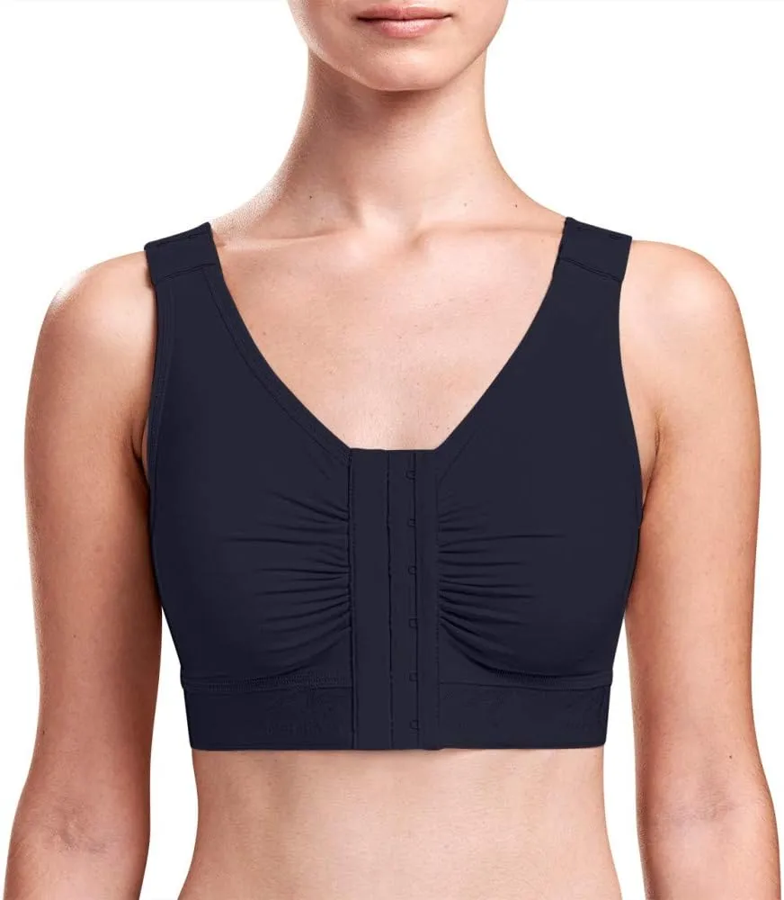 MARENA Women’s Flexfit Shirred Front Bra - Breast Augmentation Bra Post Surgery