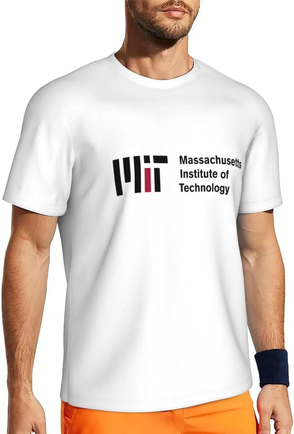 Massachusetts Institute of Technology Men's Short-Sleeved Round Neck Mesh T-Shirt