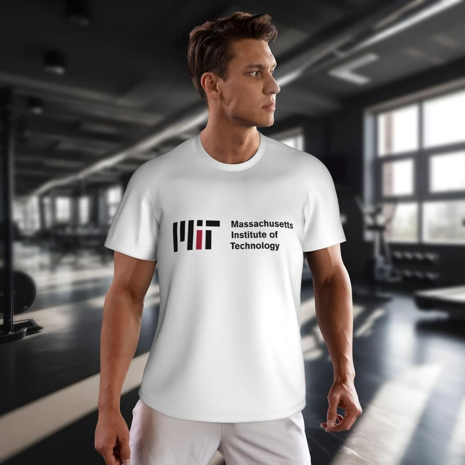 Massachusetts Institute of Technology Men's Short-Sleeved Round Neck Mesh T-Shirt
