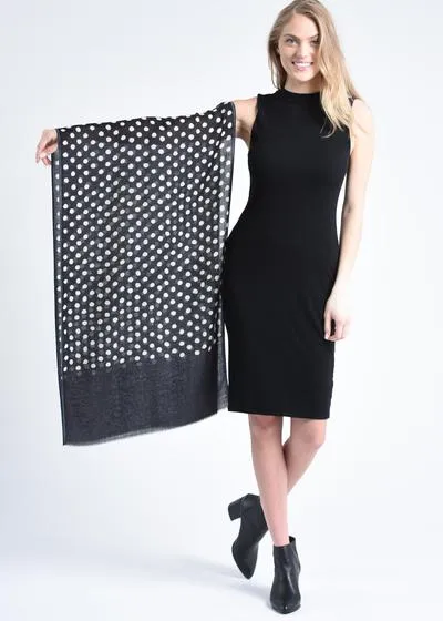 Maya Dot Scarf in Black