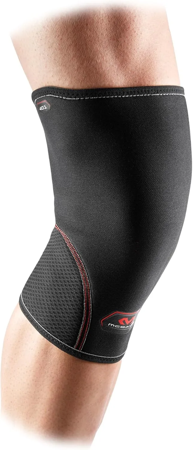 McDavid Knee Compression Sleeves. Lightweight Neoprene Support, Men/Women, for Left & Right Knee, Fits Men & Women, Includes 1 Sleeve, Black