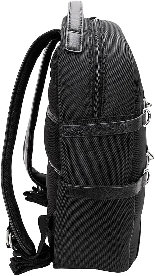 McKlein 15" Nylon, Business Casual, Laptop & Tablet Backpack- OAKLAND- Black