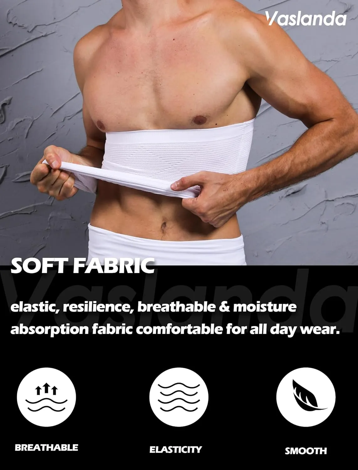Men Firm Tummy Control Shapewear Compression Waist Cincher Slimming Body Shaper Belly Fat Girdle Stomach Band