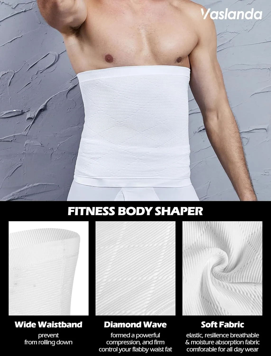 Men Firm Tummy Control Shapewear Compression Waist Cincher Slimming Body Shaper Belly Fat Girdle Stomach Band