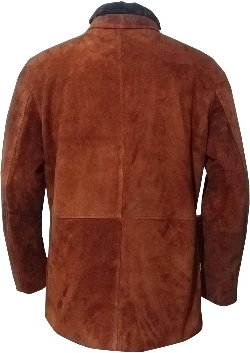 Men Sheriff Walt Longmire Robert Taylor Genuine Brown Suede Leather Coat