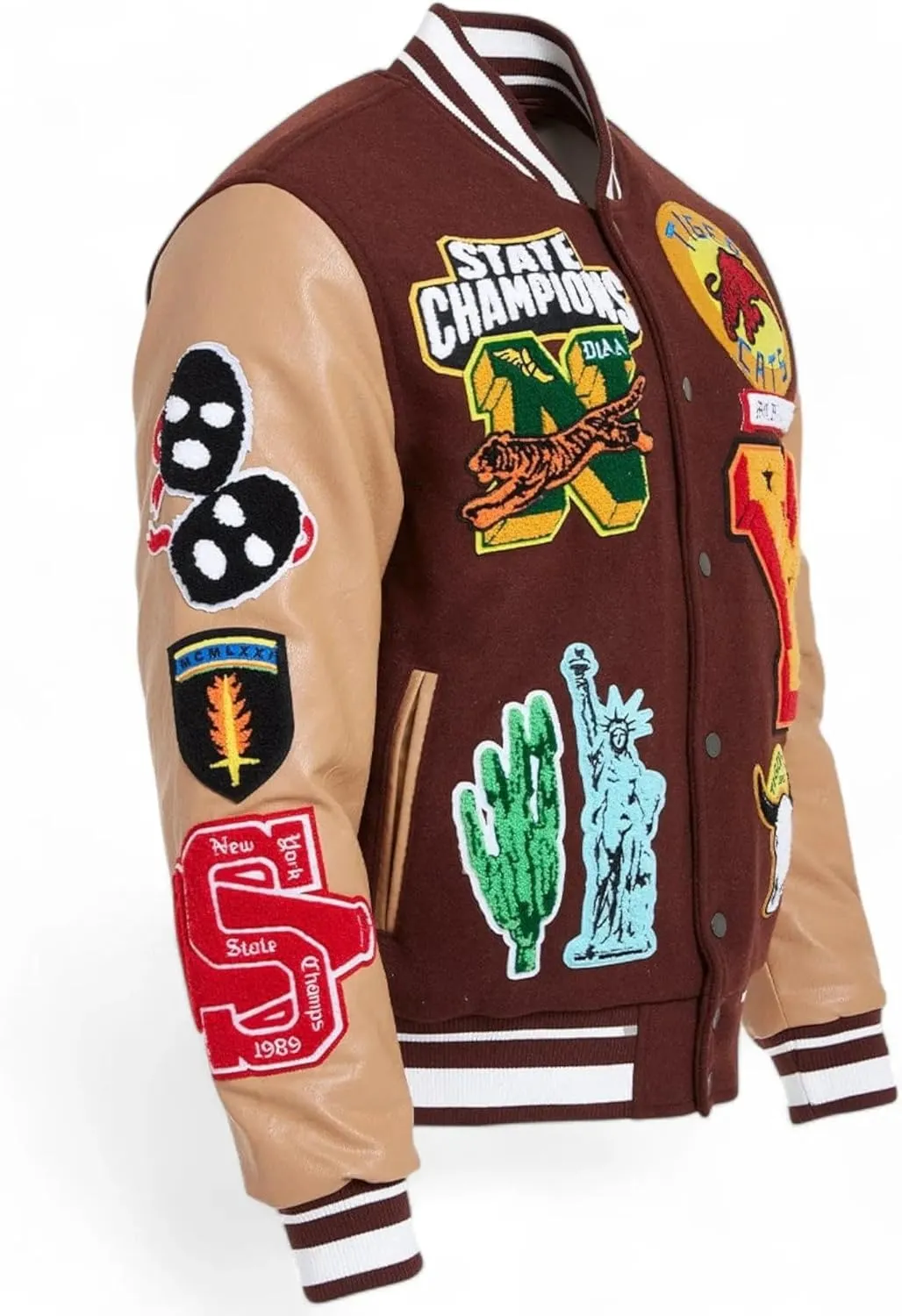 Men Varsity Jacket Empire City (Ruby)