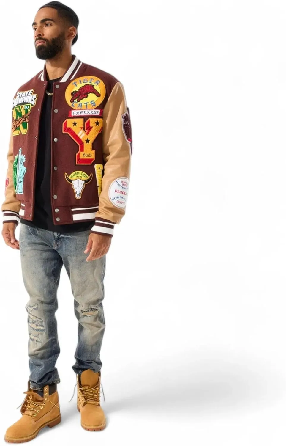Men Varsity Jacket Empire City (Ruby)