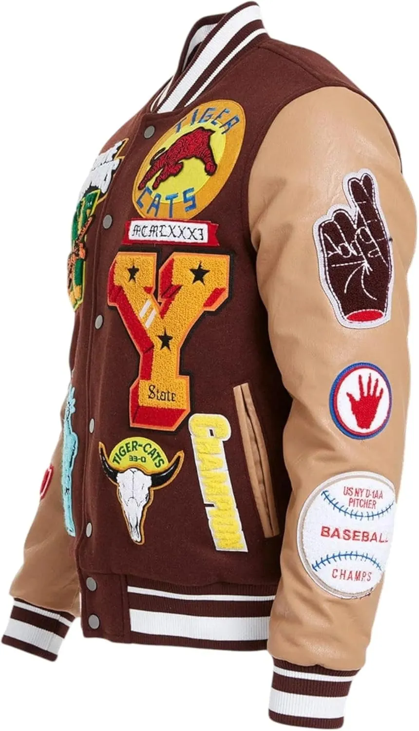 Men Varsity Jacket Empire City (Ruby)