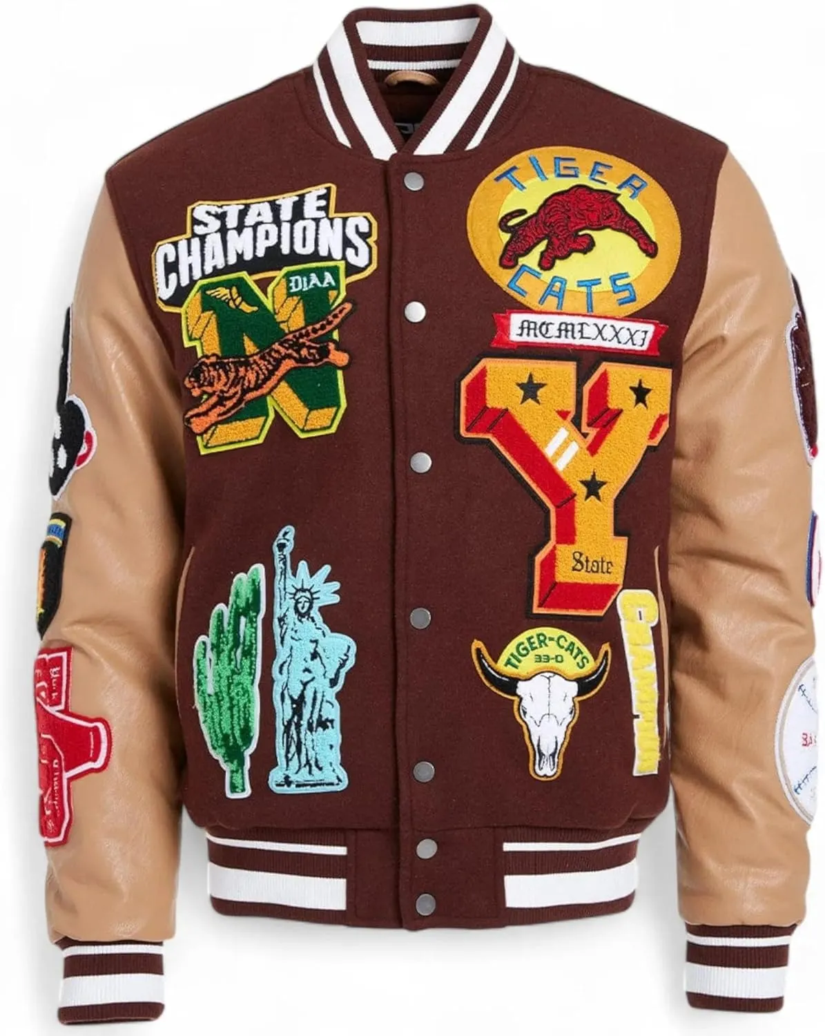 Men Varsity Jacket Empire City (Ruby)