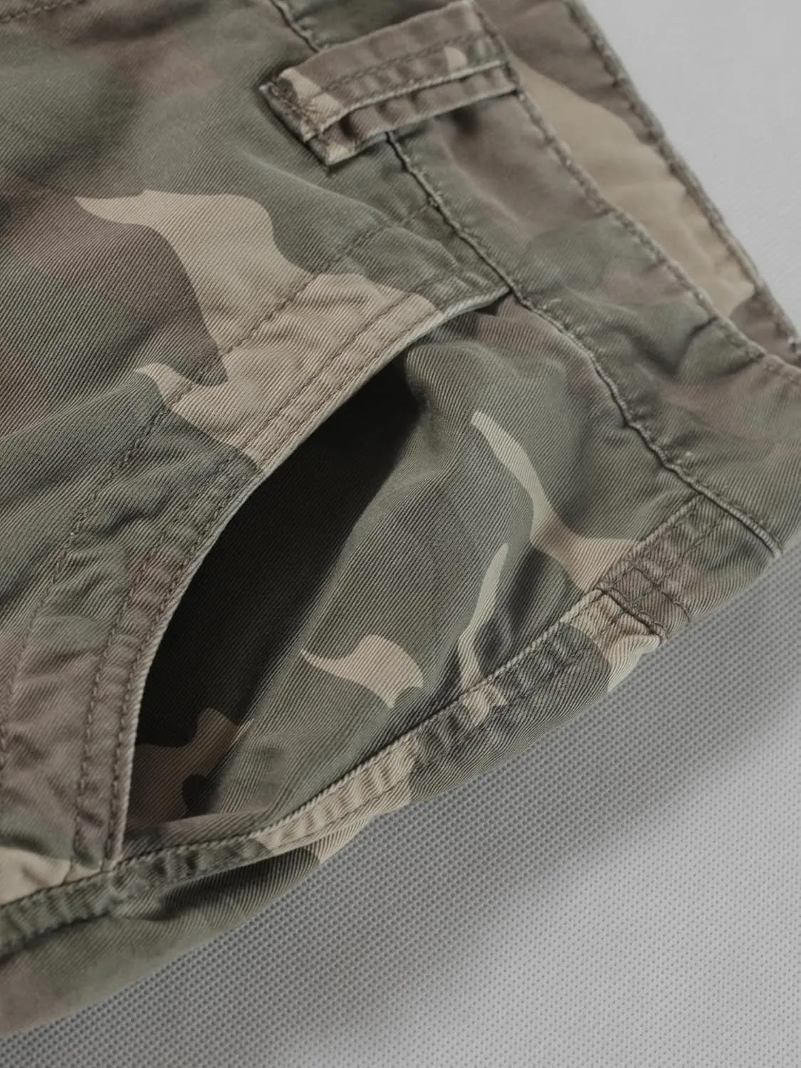 Men's Camo BDU Cargo Tactical Ripstop Casual Lightweight Baggy Combat 100% Cotton Pants with 8 Pockets(No Belt)