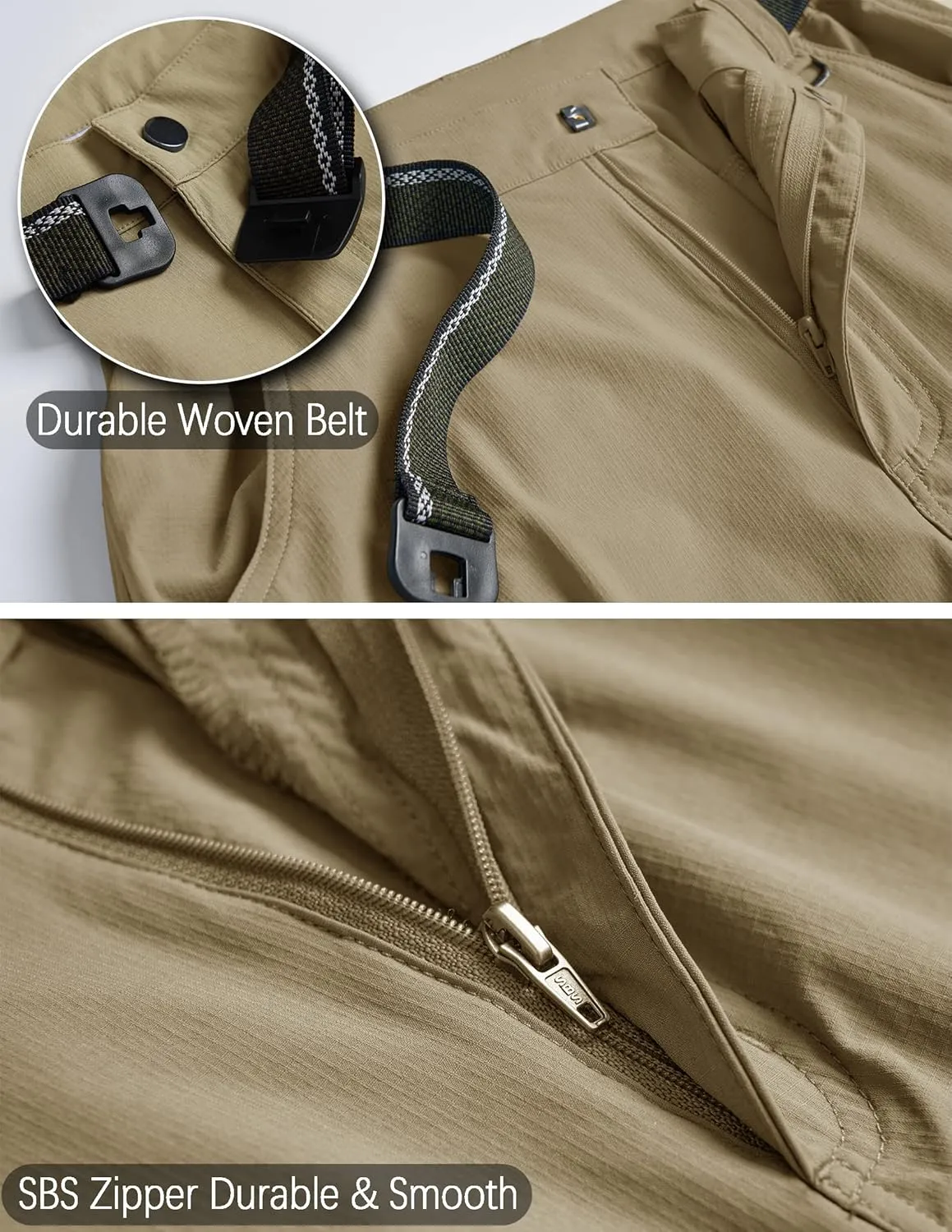 Men's Cargo Work Hiking Pants Lightweight Water Resistant Quick Dry Fishing Travel Camping Outdoor Breathable Multi Pockets
