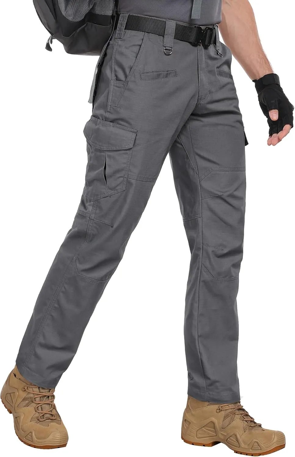 Men's Cargo Work Pants Ripstop Water Resistant Hiking Tactical Military Army Pants with Multi Pockets