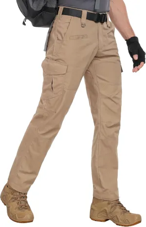 Men's Cargo Work Pants Ripstop Water Resistant Hiking Tactical Military Army Pants with Multi Pockets