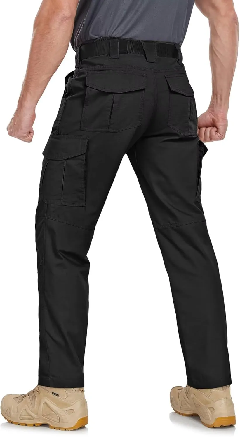 Men's Cargo Work Pants Ripstop Water Resistant Hiking Tactical Military Army Pants with Multi Pockets