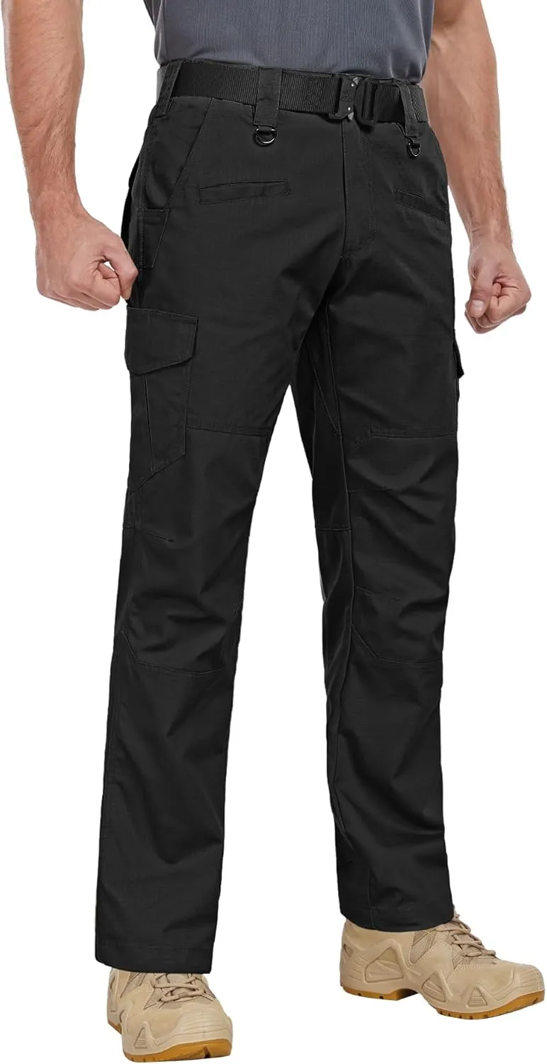 Men's Cargo Work Pants Ripstop Water Resistant Hiking Tactical Military Army Pants with Multi Pockets