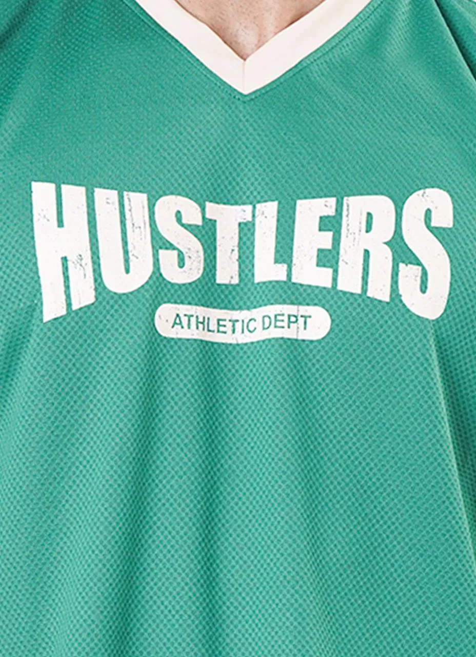 Men’s Green Oversized Mesh Basketball T-shirt