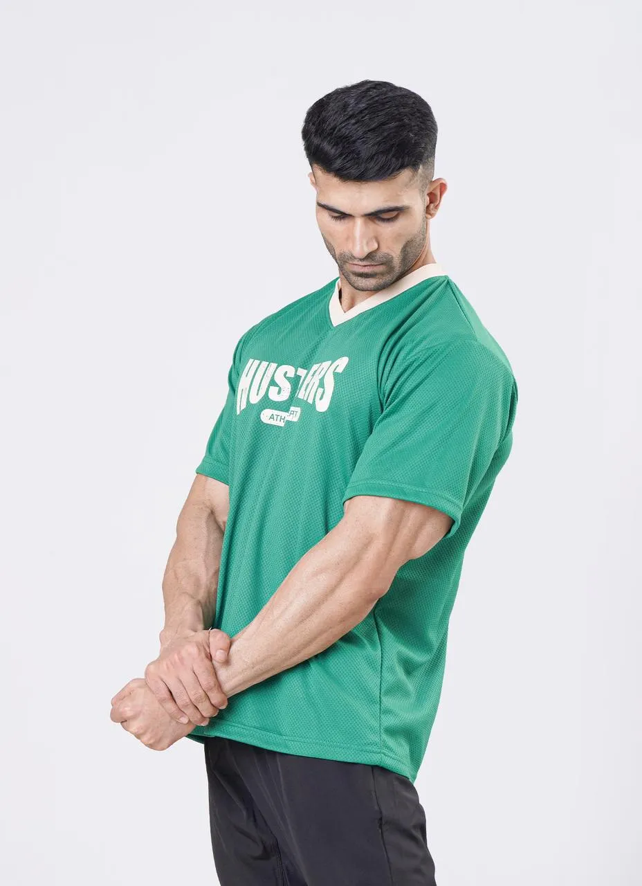 Men’s Green Oversized Mesh Basketball T-shirt