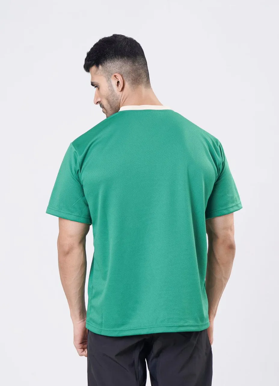 Men’s Green Oversized Mesh Basketball T-shirt