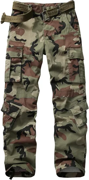 Men's Outdoor Hiking Pants, Tactical Pants Lightweight Casual Work Ripstop Cargo Pants for Men with Pockets