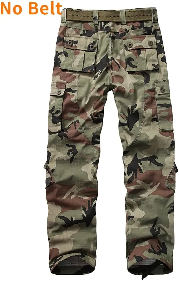 Men's Outdoor Hiking Pants, Tactical Pants Lightweight Casual Work Ripstop Cargo Pants for Men with Pockets