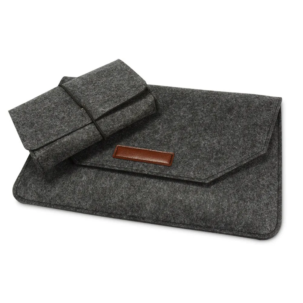 Merino Wool Laptop Sleeve 13-inch Set