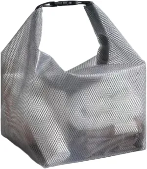 Mesh Shower Caddy Portable with Handle, College Essentials Dorm, Waterproof & Stain-Resistant Shower Bag for Camping, Swimming, Gym, Travel, Bathroom - Grey (35 * 25.5 * 27.5cm)
