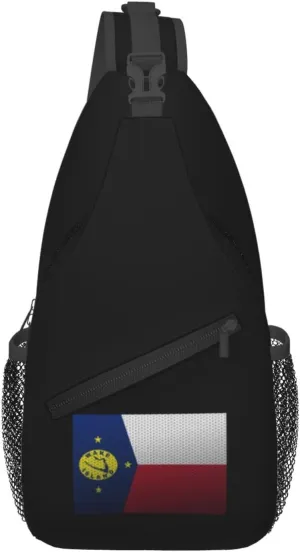 Mesh Style Flag Of Wake Island Crossbody Bags For Women Men Chest Backpack Gym Shoulder Bag Travel Outdoor Sports Casual Crossbody Bags