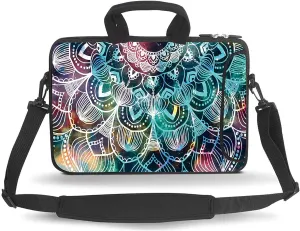 Messenger Bag Carrying Case Sleeve with Handle Accessory Pocket Fits Laptops/Notebook/ebooks/tablet/ipad (Mandala, 13-13.3 inch)