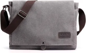 Messenger Bag for Men Canvas Crossbody Bag Shoulder Bag Men Rugged Satchel Shoulder Bag Suitable for Leisure, Work