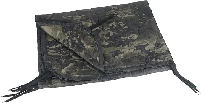 Military Woobie Blanket Thermal Insulated Poncho Liner Camping with Drawstring Carry Bag Waterproof for Outdoor Hiking