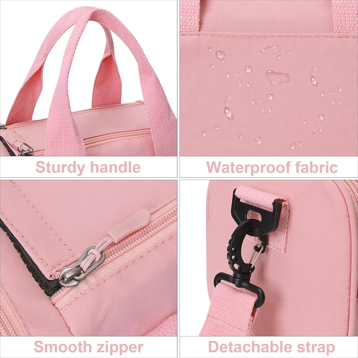 Mini Small Crossbody Bag Gym Bag for Women Men, Cute Small Duffle Bag Aesthetic Sports Handbag, Waterproof Gym Tote Bag Portable Fitness Shoulder Bag for Sports Travel (Rose Red-b)